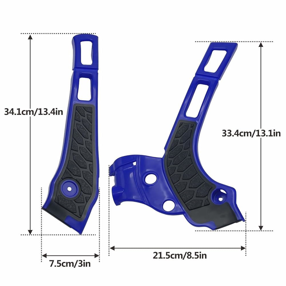 X-Grip 프레임 가드 프로텍터 야마하 YZ WR 125 250X YZ125 YZ250X WR250 2006-2022용 플라스틱 본체 커버 Black blue - 상세 이미지 2