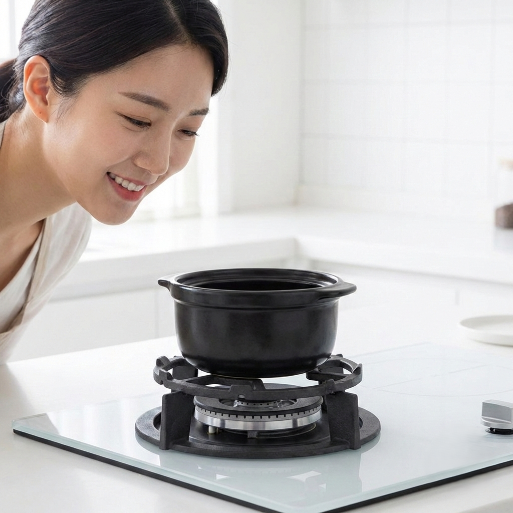 작은 냄비용 가스레인지 안전망 삼발이 받침대 뚝배기 이유식 냄비 거치대 이미지 7