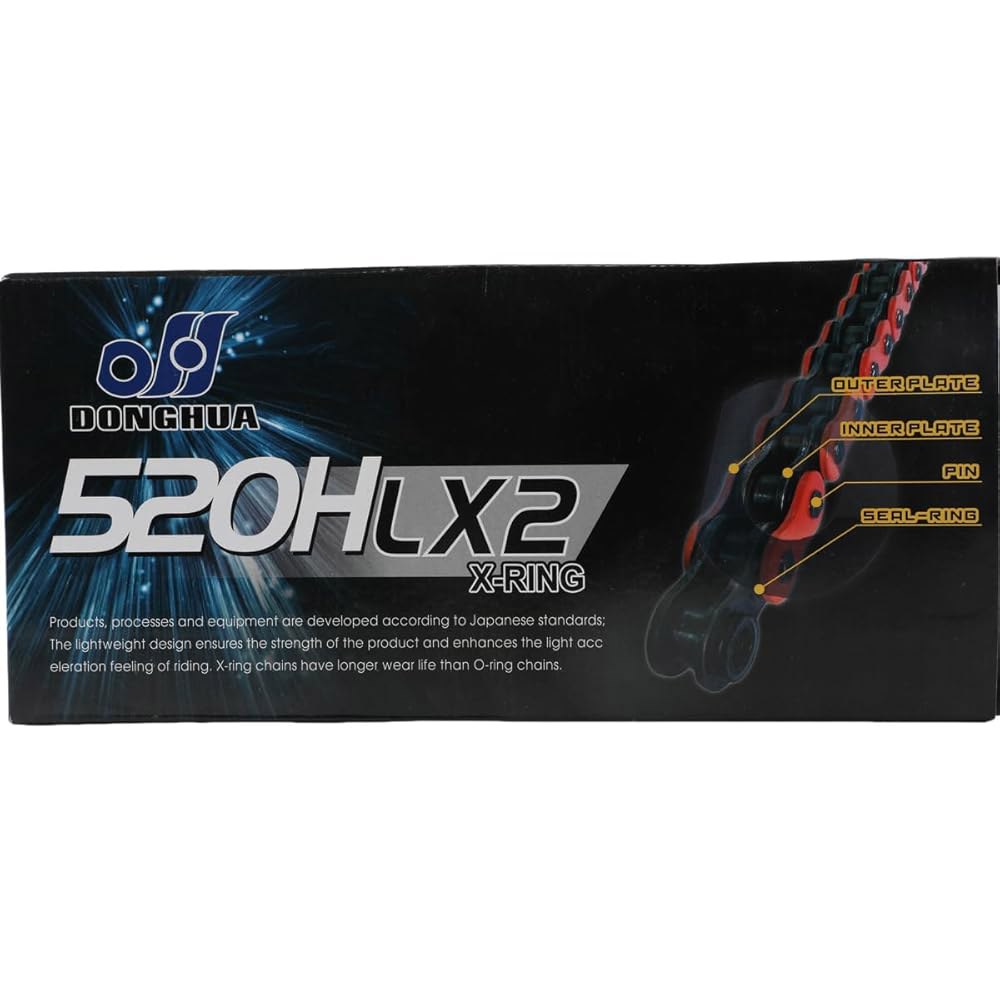 둥화(520HLX2) 고강도 밀폐 520 X-링 체인 120 링크와 연결 링크(녹색) DIRECT - 상세 이미지 2