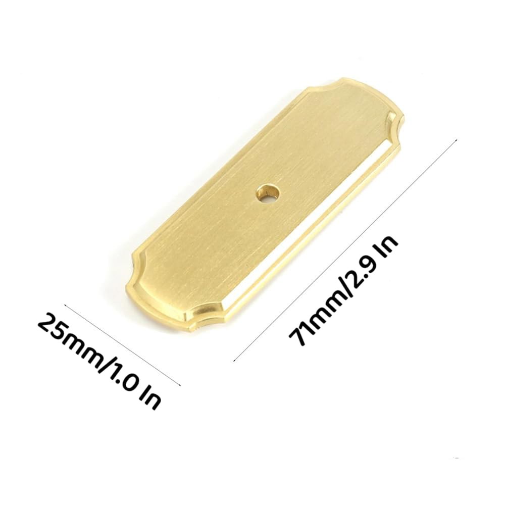 Joyindecor 캐비닛 하드웨어 손잡이 백 길이 풀 7.1cm(2.8인치) 드레서 플레이트 (골드) 및 핸들용 2.5cm(1인치) 너비 아연 합금 서랍 백플레이트 10팩, - 상세 이미지 3