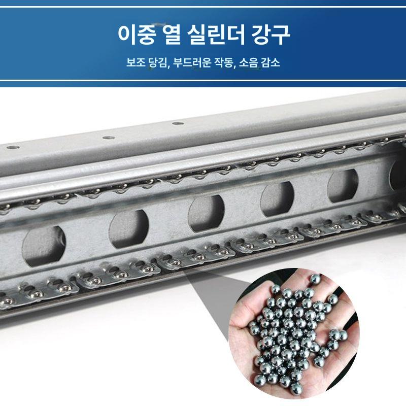 고하중 서랍레일 하단 장롱 계단 캐비닛 슬라이드 댐핑 트랙 가이드 바퀴 슬라이딩 도어 - 상세 이미지 4