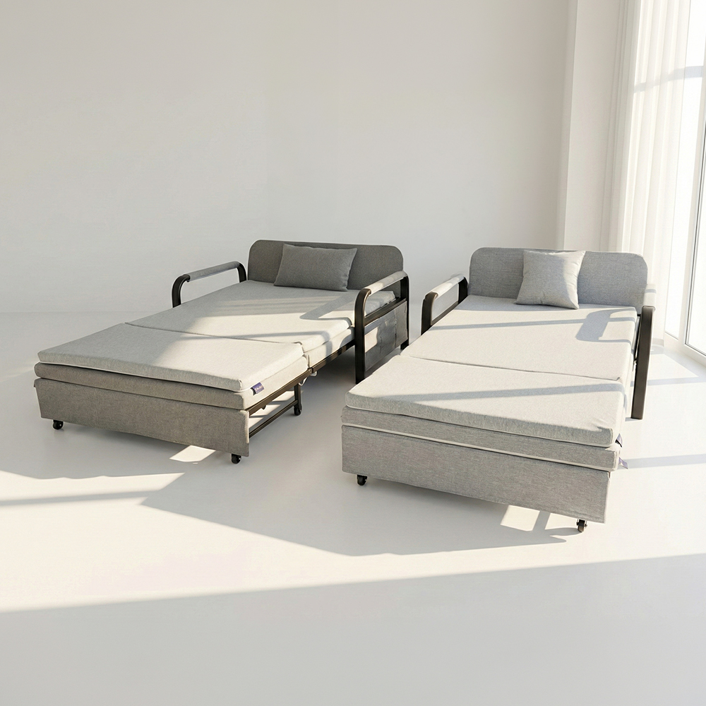 델브스 베이직 패브릭 1인용 컴팩트(800mm) 접이식 소파베드