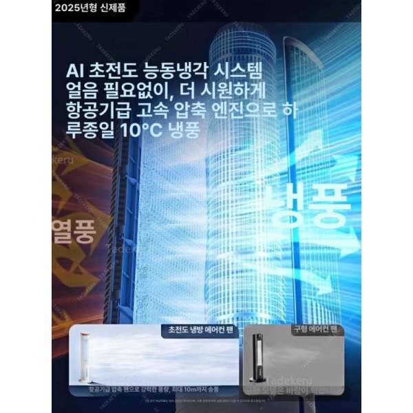 초강력 2025년형 하이퍼냉풍기 이동식 소형 미니냉풍기 얼음냉풍기 저소음 에어쿨러 기계식 모델 4 냉풍 기계식 모델 4 냉풍 - 상품 이미지