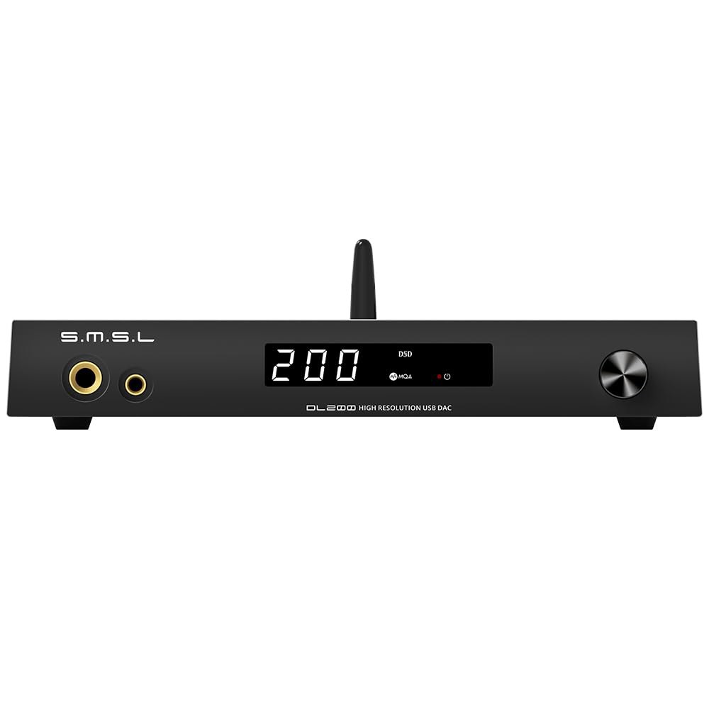SMSL DL200 ES9039Q2M 오디오 DAC 및 HiFi 헤드폰 앰프, 6.35mm / 4.4m TRS 밸런스 라인 RCA 싱글 엔드 출력, 듀얼 모드 USB2.0 1.1, - 상품 이미지