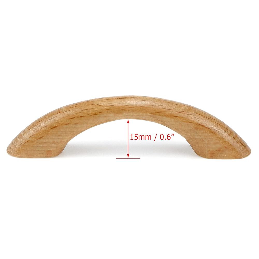 Coshar 가구 캐비닛 옷장 찬장 6.4cm(2.5인치) 브릿지 20개, 중앙 모양 구멍 풀 손잡이 서랍용 서랍 핸들 목재 - 상세 이미지 3