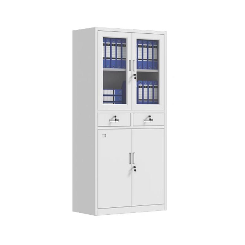 철제 락커 학교 보관함 사무용 캐비넷 기숙사 사물함 플로럴패턴 프리미엄 커피화이트 투톤 2단 0.9mm - 상품 이미지