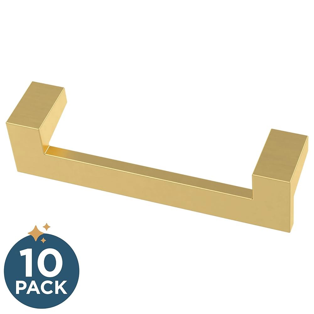 Franklin Brass 미러 (10팩) 캐비닛 골드 9.5cm(3-3/4인치) 문, 옷장, P40836K-117-C 주방 구멍 서랍, 가구 손잡이 핸들 모던 하드웨어 중앙 - 상세 이미지 2