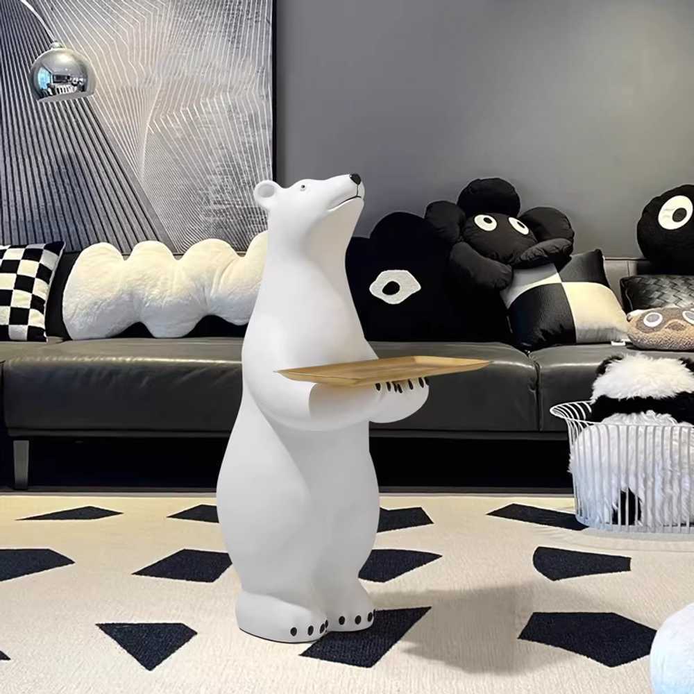북극곰 현관트레이 거실테이블 커피 소파 장식 침실 대형 - 상품 이미지
