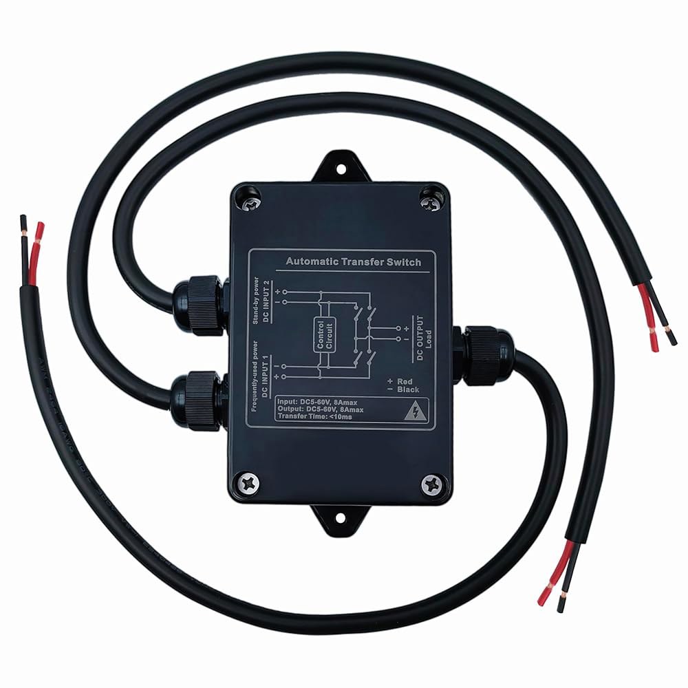 자동 전송 스위치 DC 5V-60V 가정용 DC). 10ms ATS 비상등 냉장고, 발전기용 등(bicut 트랜스퍼 1 Dual diverter switch AC - 상품 이미지