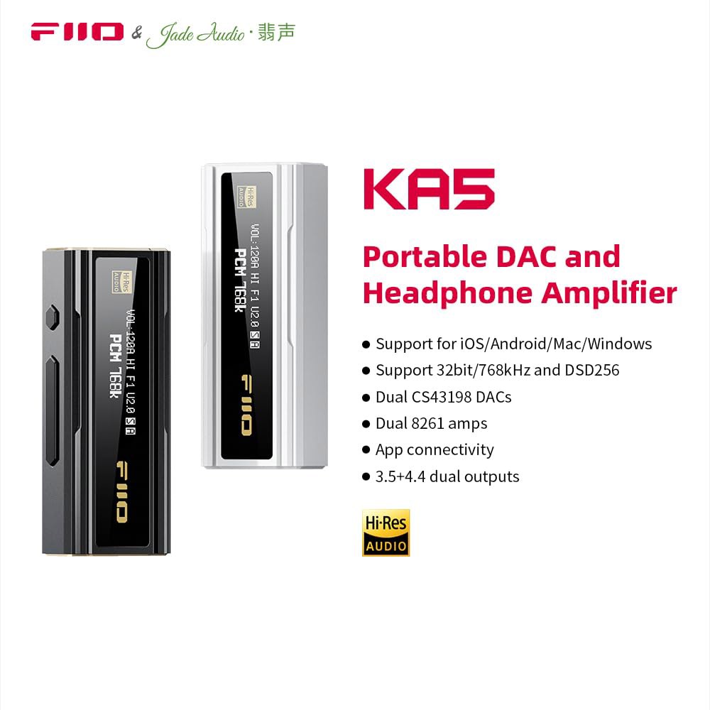 3.5mm 및 4.4mm 출력의 FiO KA5 USB DAC 헤드폰 앰프 - 상세 이미지 3