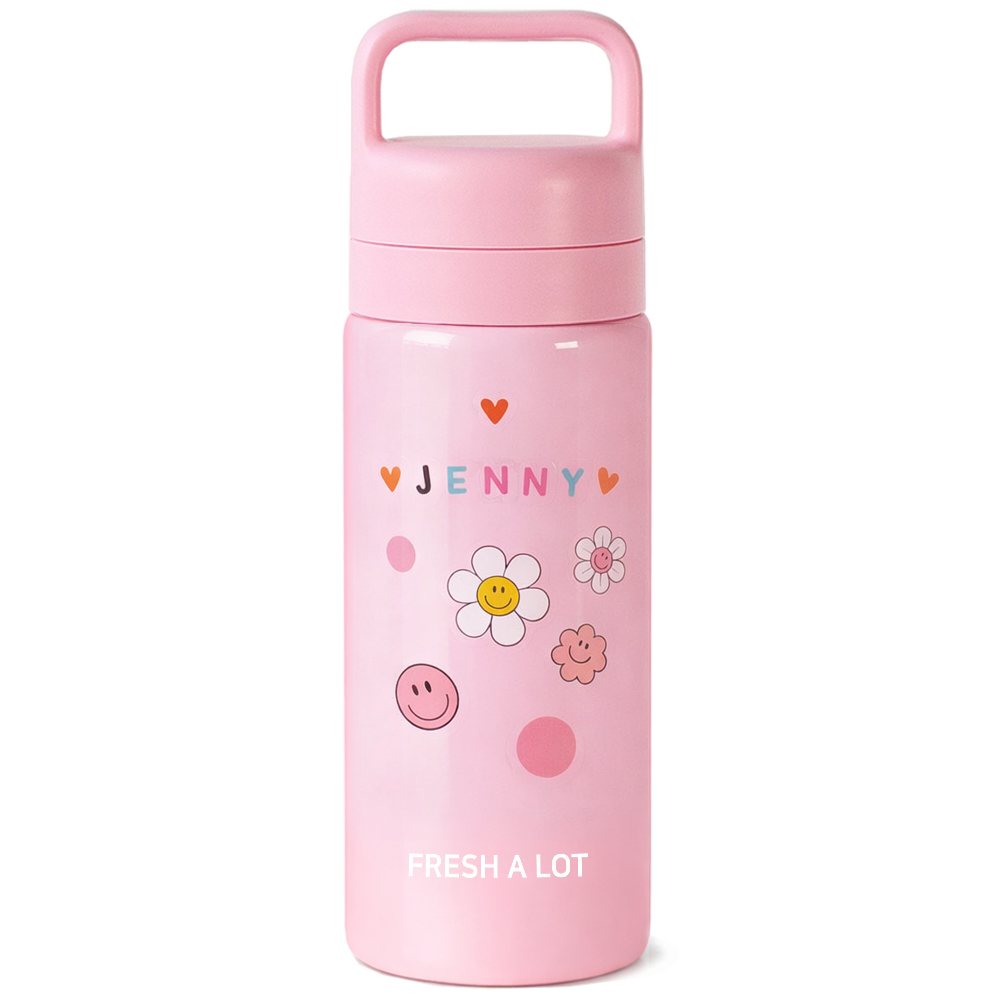 프레쉬어랏 핸디 스텐316 투웨이 휴대용 손잡이 보온보냉 텀블러 500ml, 캔디 핑크 - 상품 이미지