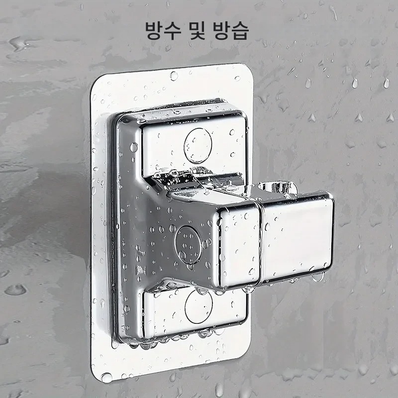 무타공 각도조절 샤워기 홀더 걸이 거치대 접착식 화장실 - 상세 이미지 3
