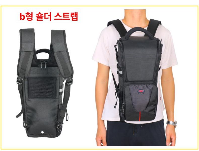 케이스 필터 보관 촬영용 장비 망원렌즈 수납 중형 가방 대형 블랙 스타일B 이중 - 상세 이미지 4