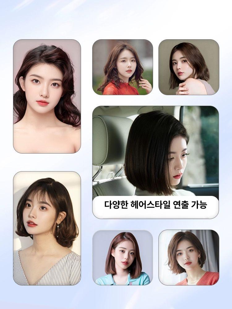 음이온 무선 헤어 스트레이트너 휴대용 볼륨 매직 웨이브 다기능 고데기 세라믹화이트 43mm - 상세 이미지 3