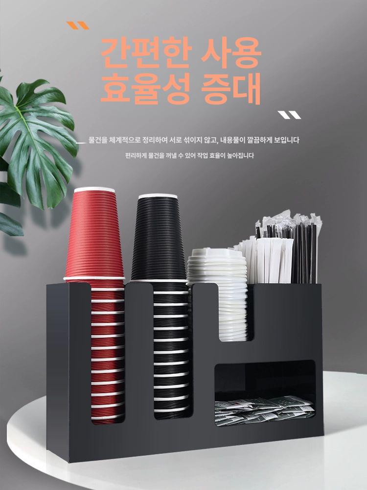 원목 커피 트레이 우드 사각 다과 용품 티박스 다도 사무실카페디스펜서 - 상세 이미지 4
