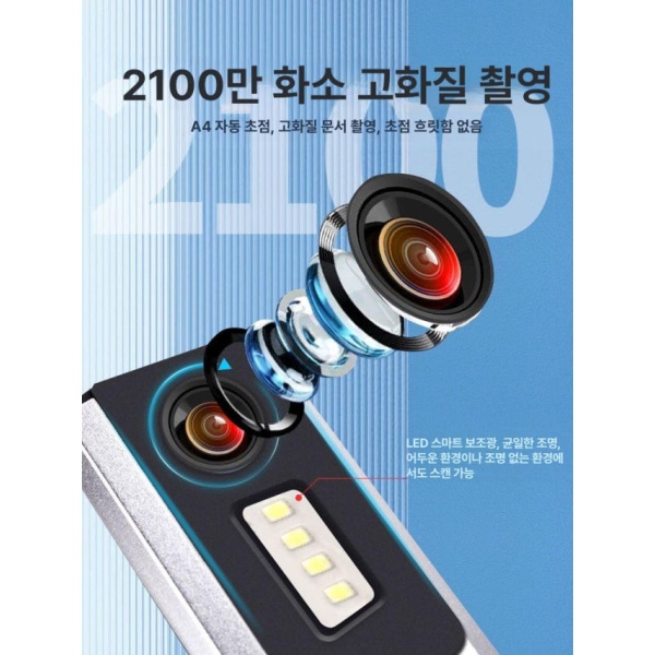 최첨단 A4 A3 고화질 OCR 자동 투영기 양면 문서 스캔 LED 조명 2200만 1800만 GK141 1000만 A4 GK121 - 상세 이미지 3
