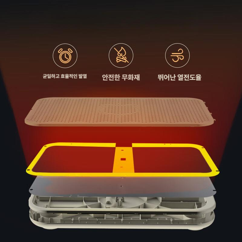발 히터 전기 발판 발온열기 온열기 휴대용 가정용 난방기 발히터 책상 아래 패드 겨울 - 상세 이미지 4