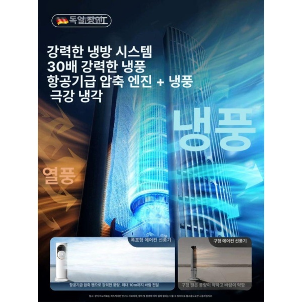 초강력 독일형 이동식 에어쿨러 냉방기 냉풍기 미니냉풍기 얼음냉풍기 소형에어컨 독일산 에너지 칩 독일산 에너지 칩 - 상세 이미지 3
