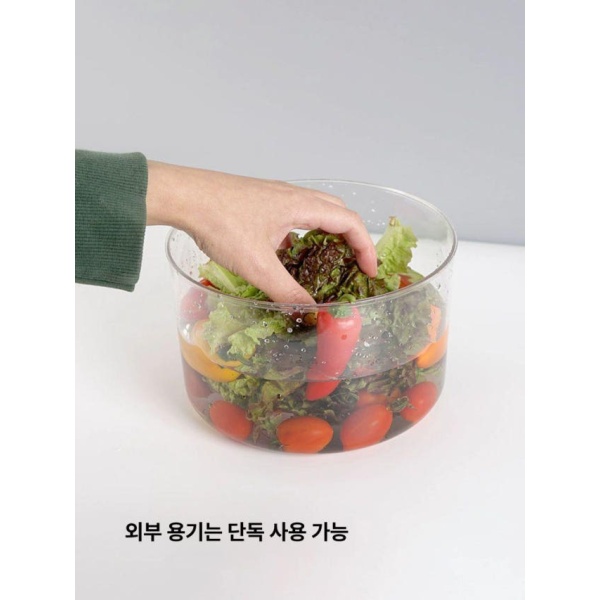 프리미엄 자동탈수기 스텐탈수기 일본수입 손잡이탈수기 야채탈수기 과일탈수기 채소 탈수기 2.5리터-S 채소 탈수기 2.5리터-S - 상세 이미지 4