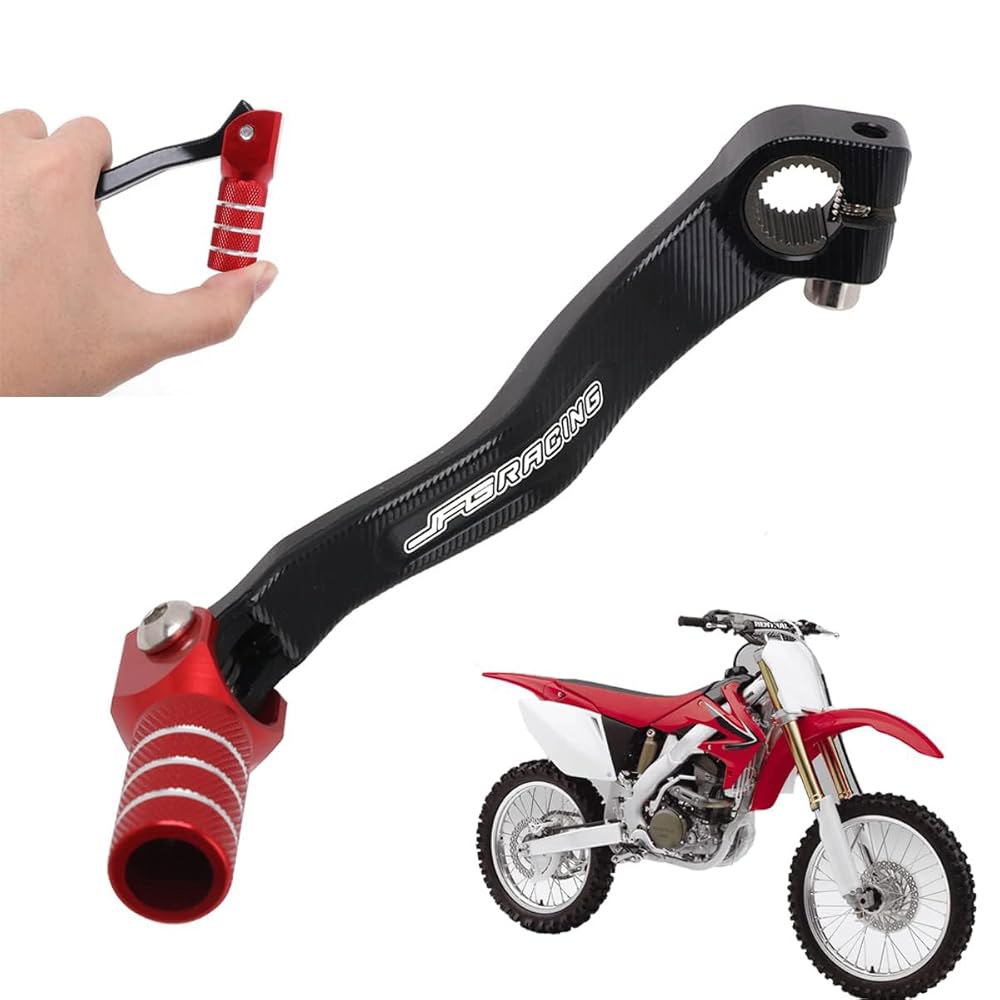 JFG 레이싱 더트 바이크 폴딩 기어 시프터 변속 레버 페달 CNC for CRF250R 2004-2009 CRF250X 2004-2017 CRF450R 2002 레드 - 상품 이미지