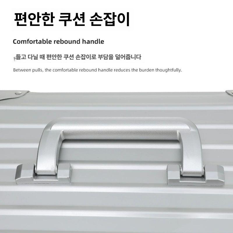 알루미늄 프레임 TSA 금속 여행용 캐리어 대형 수화물 가방 실버 12인치 - 상세 이미지 3