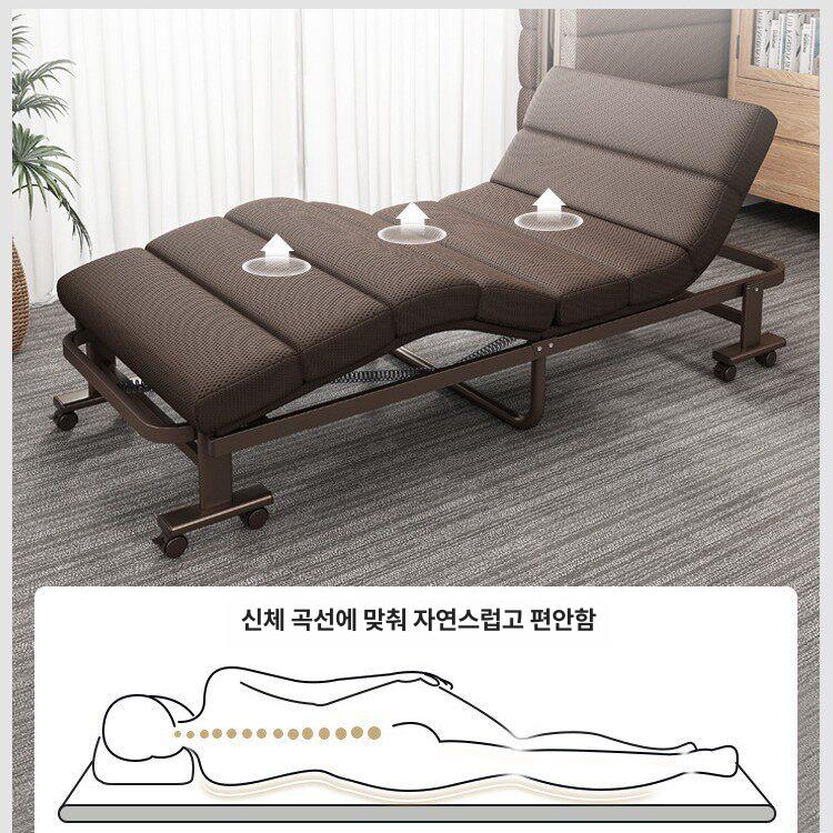 손님용 1인용 베드 수납 안락 스타일리시 좌식 싱글 경량 간편침대 - 상세 이미지 5