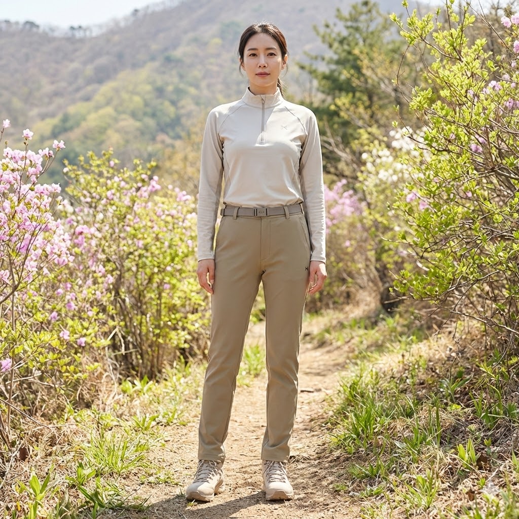 MILLET 밀레 여성 가을 아웃도어 스판 항균 약기모 등산바지 - 상세 이미지 2