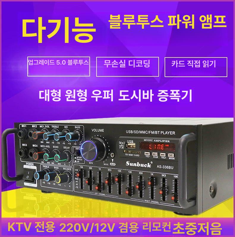 증폭기 고출력 블루투스 12v 이퀄라이저 엠프 가정용 디지털 발열 서브우퍼 시어터 모듈 - 상세 이미지 2