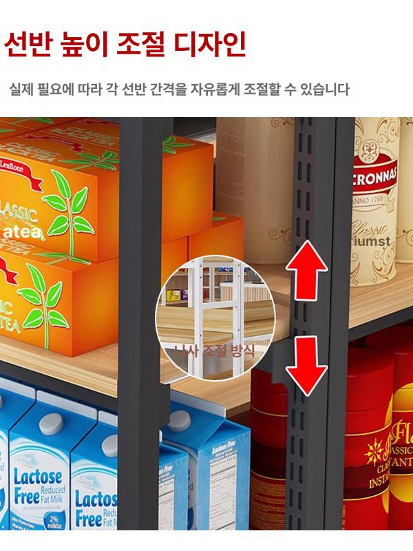 펜트리 수납대 편의점 이동식 매대 매장 상품 약국 철제 클립 양면 메인 프레임 60길이 60너비 - 상세 이미지 4