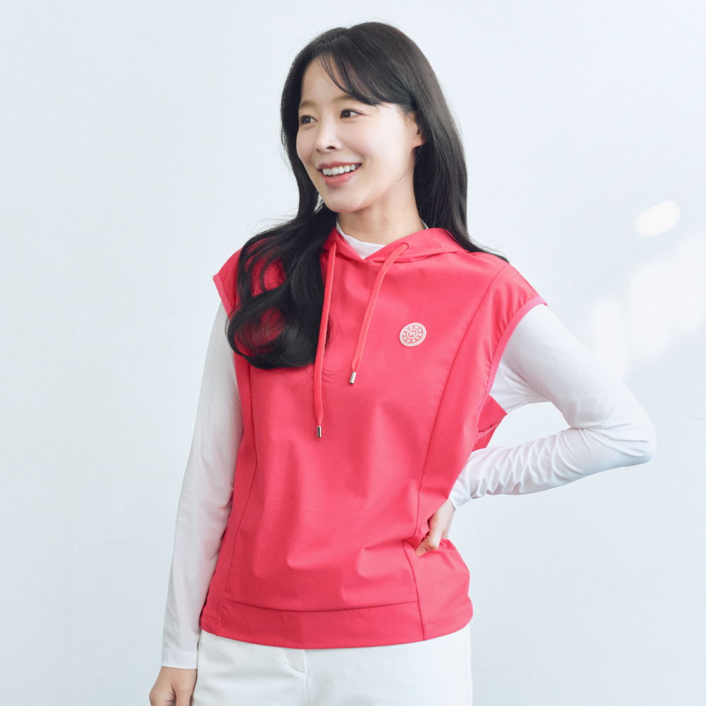 여성 냉감 트리코트 타공 여자 여름 바람막이 조끼 풀오버 베스트 Q126-6204-06 - 상품 이미지