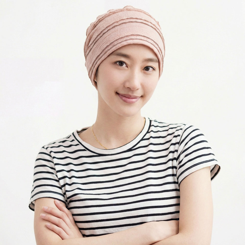 프릴 여름비니 항암모자 암환자 두건 여름용 얇은 여자 비니 모자 이미지 4