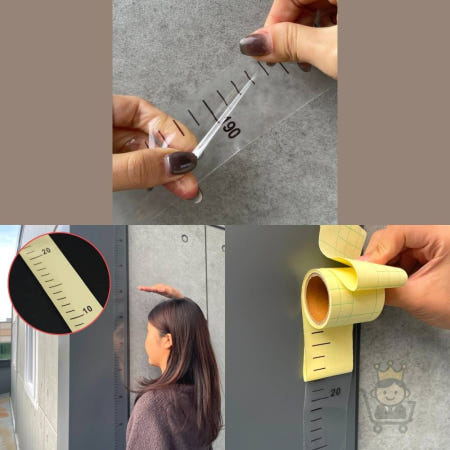 마켓보스 붙이는 스티커 키재기자 투명 벽에키측정 붙이는줄자