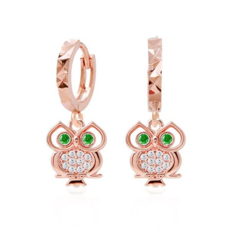 기념일선물 브리시티 그린 귀걸이 (Gold-pin) 14K