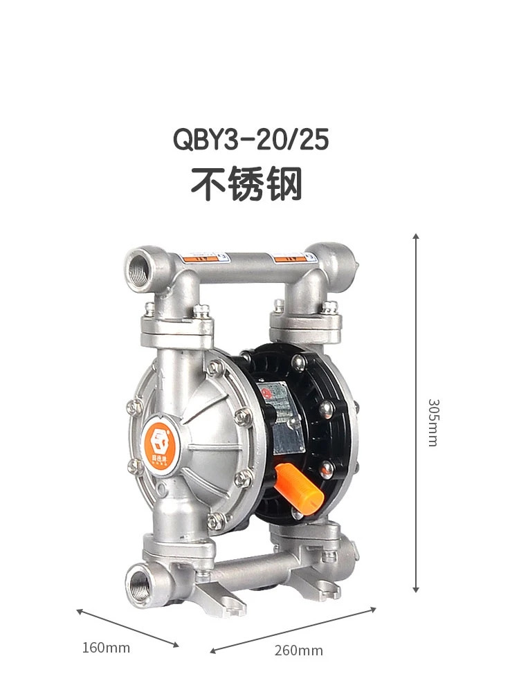 공압 다이어프램 펌프 QBY25/40 알루미늄 합금 스테인레스 스틸 플라스틱 부식 방지 산성 알리 필터 프레스 펌핑