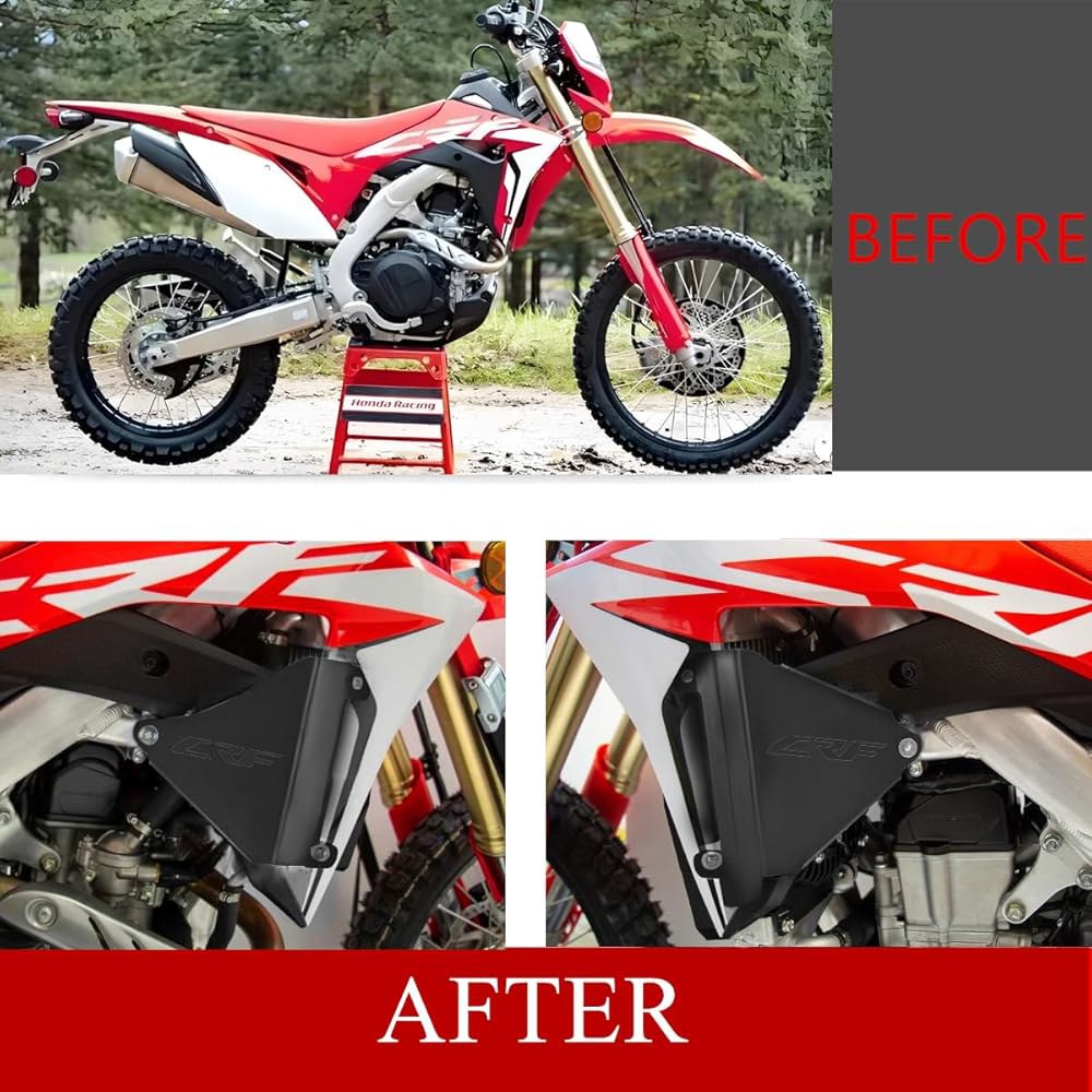 CRF450L 라디에이터 브레이스, CRF450RL CRF450X 2019-2024 도로 더트 바이크 알루미늄 사이드 가드(블랙)와 호환됩니다 Black6 - 상세 이미지 3