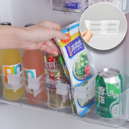 해외OEM 냉장고 정리 칸막이 길이조절 분리대 파티션 클립 다용도