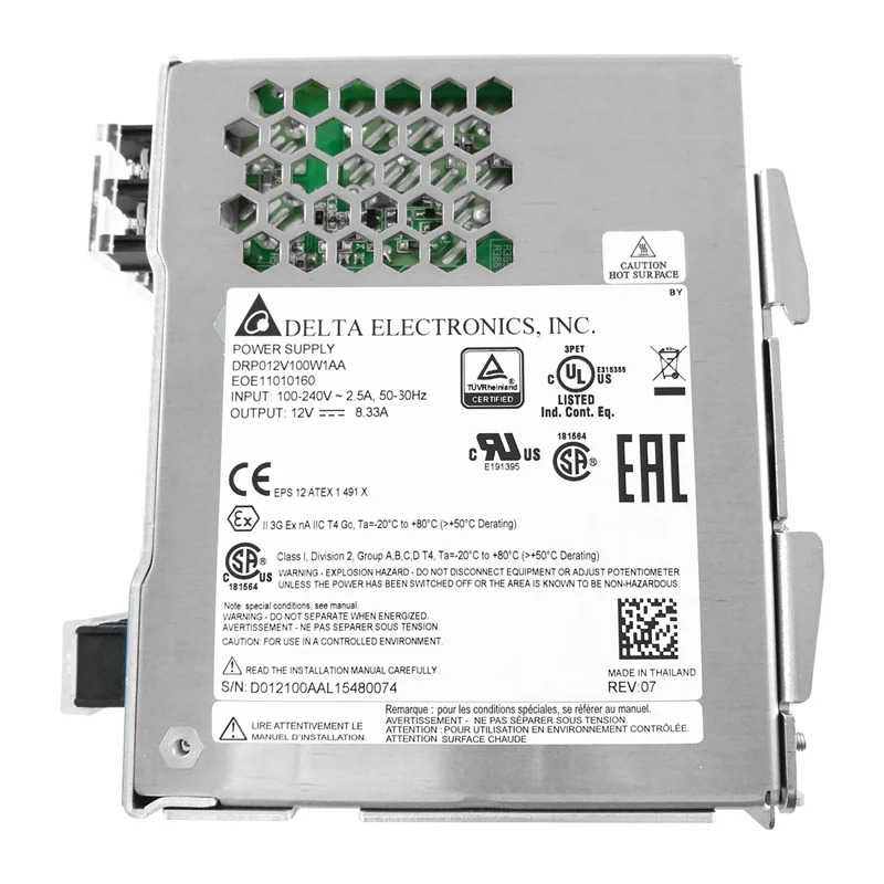델타 12V8.33A 100W DRP012V100W1AA새 원본 레일 전원공급장치