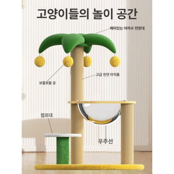 귀여운 미니 선인장 소형 고양이 캣타워 장난감 집 재미있는 선인장 - 상세 이미지 3