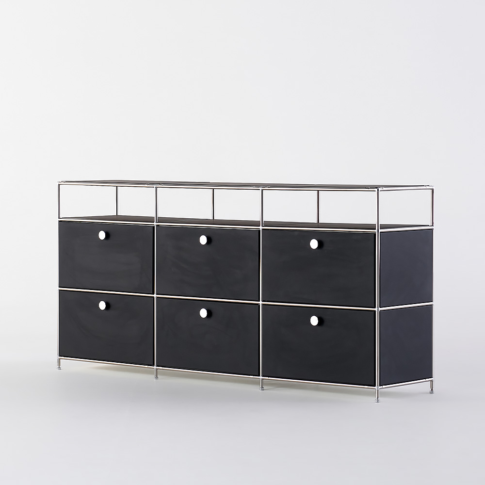 나무뜰 던에드워드 미드센츄리 모듈 가구 컬러커스텀 180x41x87cm, 3단, 1800 선반 거실장 RAC530C 이미지 8