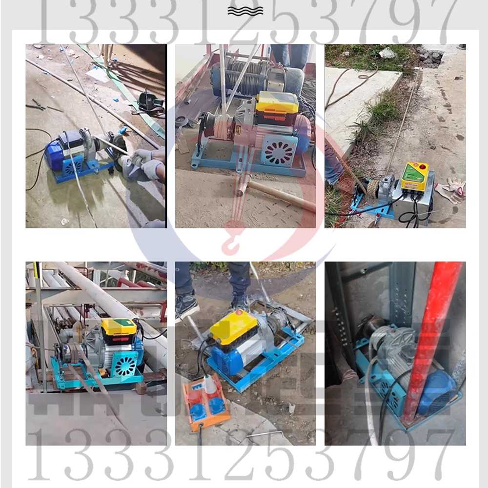 케이블 윈치 풀링 포설기 자동차 와이어 크레인 견인 220V 1톤 - 상세 이미지 5