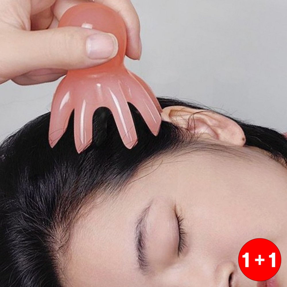 문어 마사지 빗 두피 목 어깨 괄사 마사지기 DD-13268(1+1옵션 주문수량의 2배수량 배송) - 상품 이미지