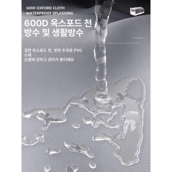 프리미엄 차량용 안전벨트가드 회색 강아지 자동차 캐리어 25kg 중소형견 여행용 접이식 방수 안전 케이지 좌석 회색-강아지 자동차 캐리어 25kg 중소 L사이즈 - 상세 이미지 4