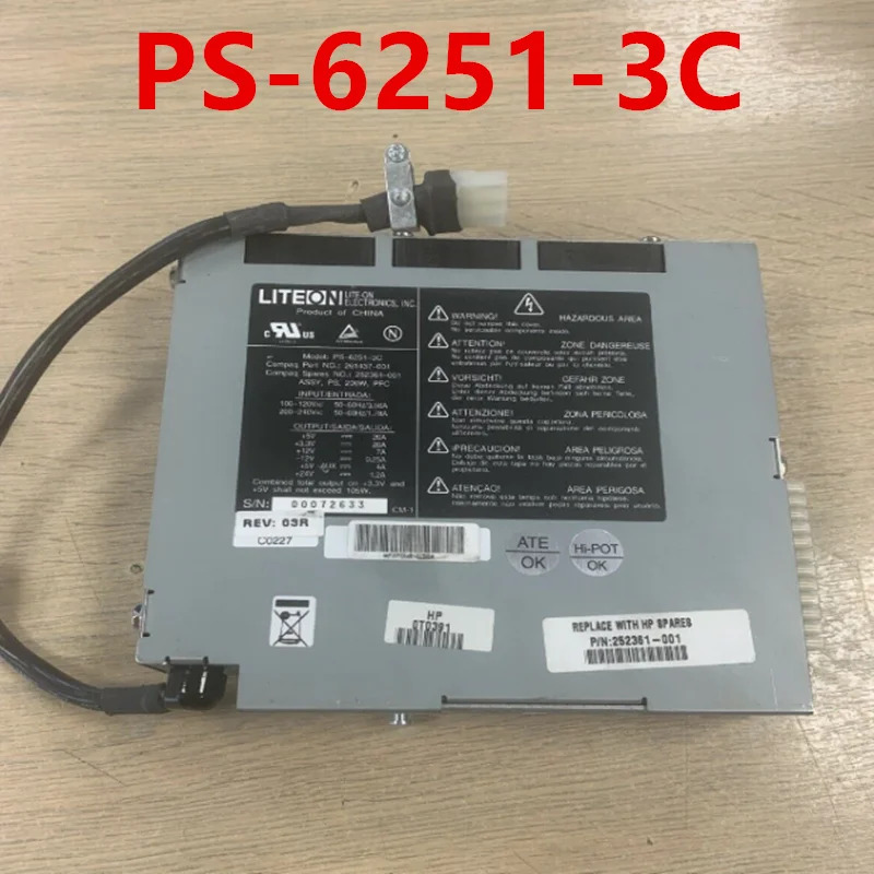 거오리지널 전원공급장치 hp호환 DL360G2 200W PS-6251-3C 261437-001 252361-001