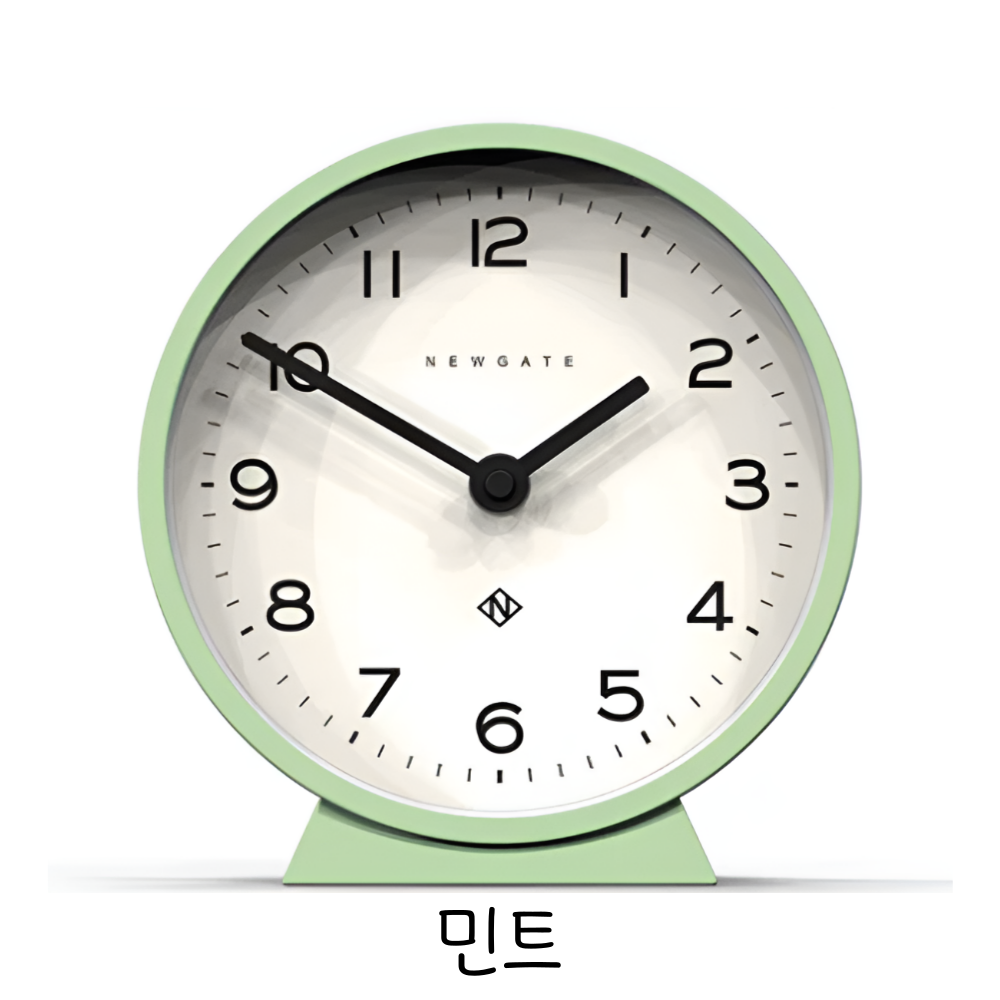 뉴게이트 M 탁상용 에코 무소음 탁상시계 민트 - 상품 이미지