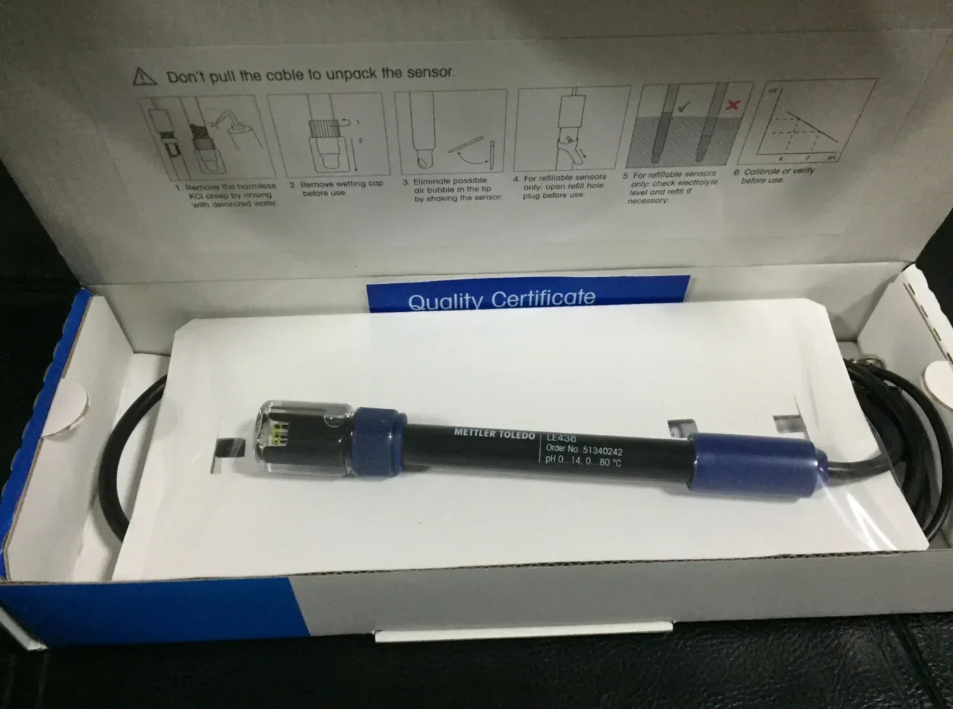 pH 측정기 FE20KPH 전극 LE4383전극