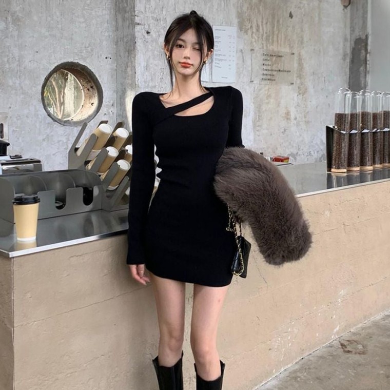 지니몰 방수 보온 벨벳안감 겨울 스키 장갑 블랙원피스 파티원피스 클럽원피스 미니원피스 연 - 상품 이미지