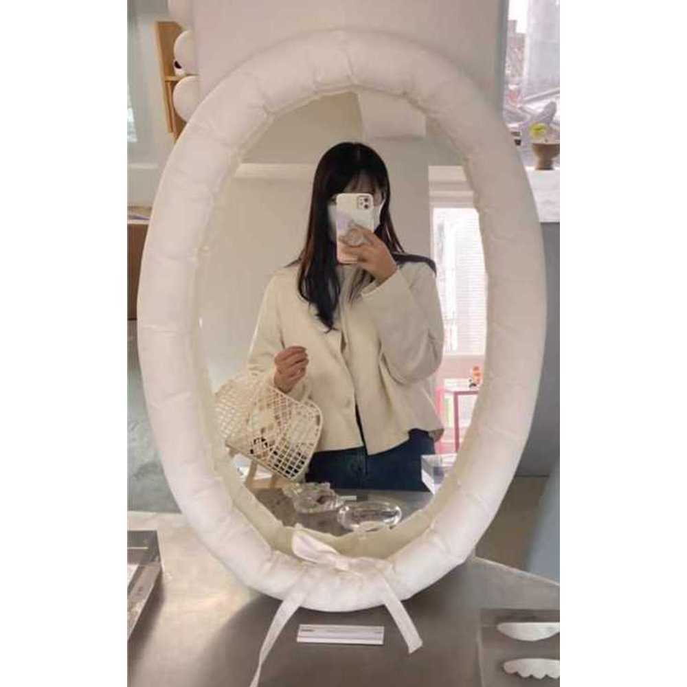패딩거울 인테리어 홈 미러 집꾸미기 벽 감성 안방 타원형 - 상품 이미지