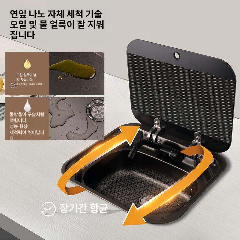 접이식 캠핑카 싱크볼 rv 화장실 상품 개수대 야채 카라반 실버 덮개 스텐 사각 싱크대 - 상세 이미지 3