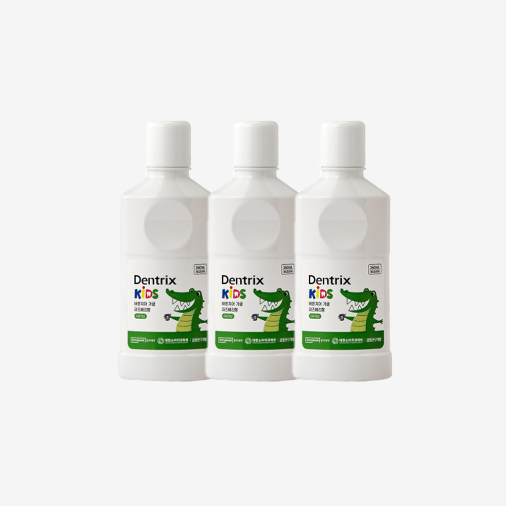 동국제약 덴트릭스 키즈 가글액 라즈베리향 260ml 3개 - 상품 이미지