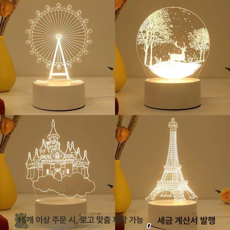 네온사인 무드등 카페 미러볼 우주인 LED 조명 머리맡 단일패턴+천공성 - 상세 이미지 2